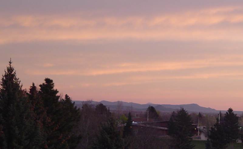 Distant Sunrise Mountains